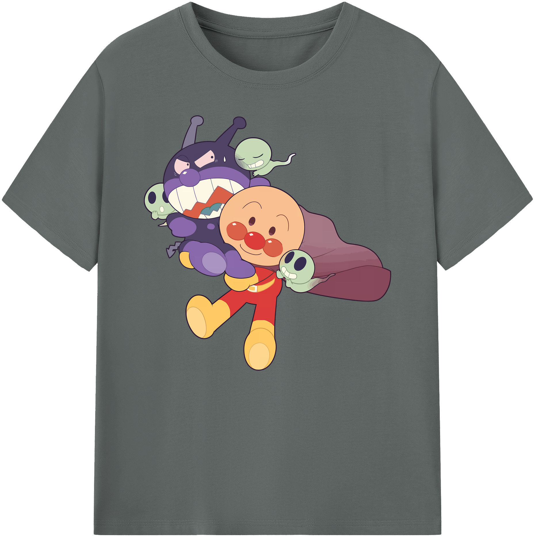 （画像用） アンパンマン Anpanman 綿100％ メンズ半袖Tシャツ｜肌触りやわらか＆通気性